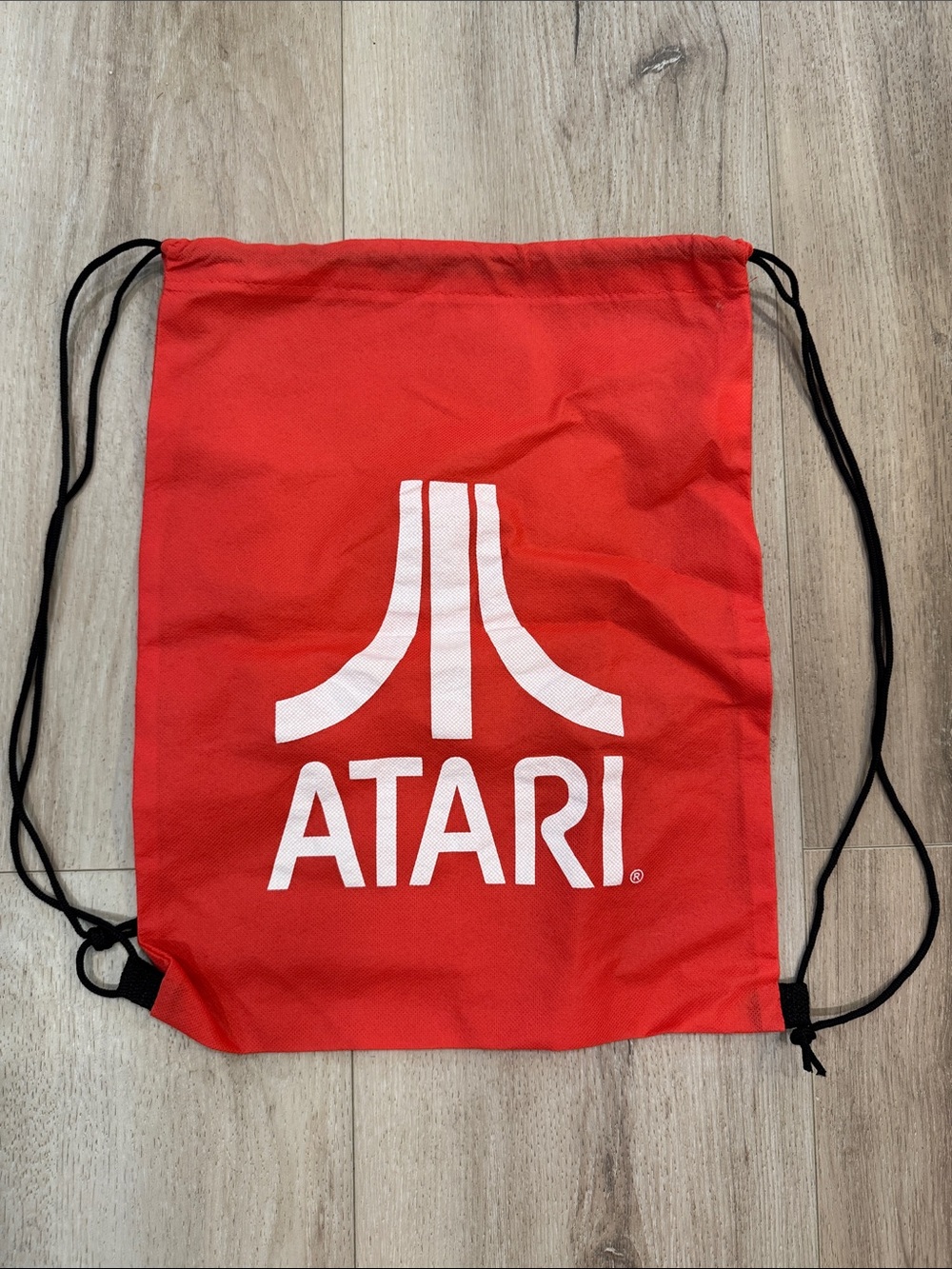 NWOT Atari Red Drawstring Backpack